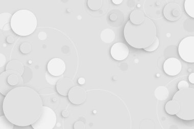 Soyut beyaz geometrik modern çember arkaplan tasarımı