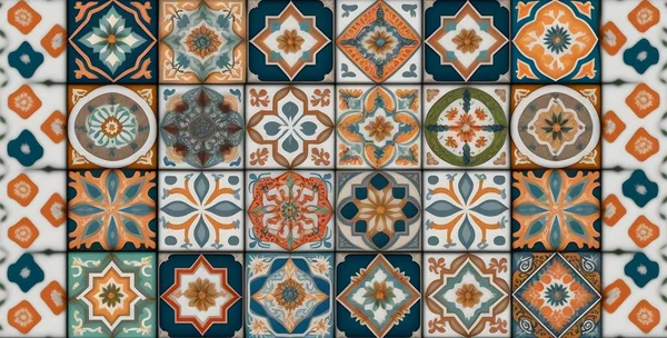 mosaic pattern, background wall tiles and colorful Motif digital wall tiles, portuguese, spanish, italian style elements,Ceramics, tiles, mosaic, abstract Motif. Multi colored wall art decor