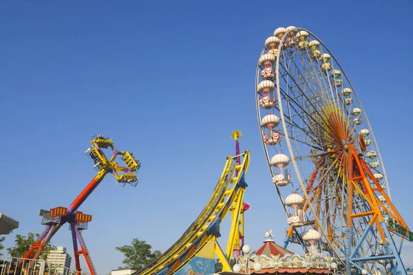 amusement park, theme park and funfair, big ferris wheel and color images - Turkey, Ankara
