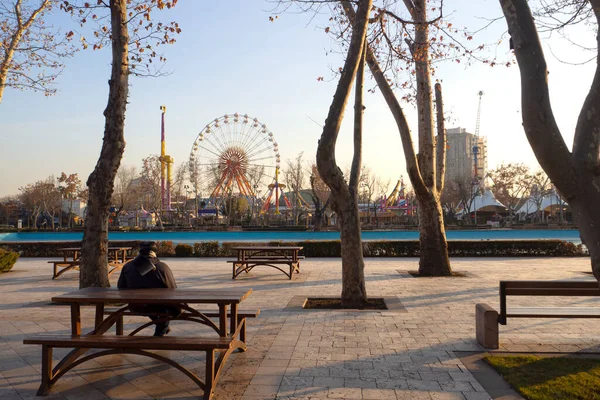 büyük dönme dolap, köprü ve bank / yerleşim - tema parkı ve eğlence parkı, renk resimleri - Türkiye, Ankara