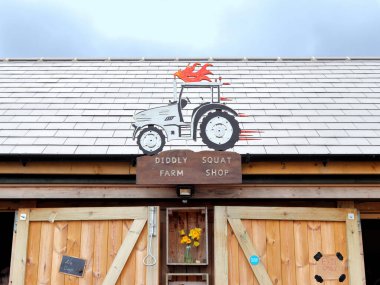 Chipping Norton, İngiltere - 12 Mart 2023: Diddly Squat Farm Shop, Jeremy Clarkson ve Lisa Hogan tarafından Cotswolds 'da açıldı.