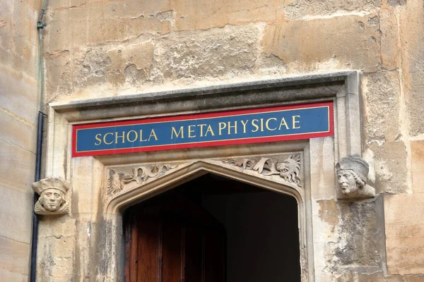 Escola Metafísica Biblioteca Bodleiana Universidade Oxford — Fotografia de Stock