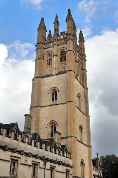 Magdalen College Tower Πανεπιστήμιο Οξφόρδης Αγγλία — Φωτογραφία Αρχείου