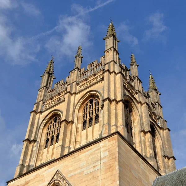 Башня Часовня Мертон Колледж Оксфордский Университет Англия — стоковое фото