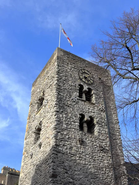 Саксонська Вежа Святого Михайла Біля Північної Брами Теперішня Міська Церква — стокове фото