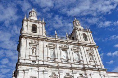 Portekiz 'in Lizbon şehrinde 17. yüzyıl kilise ve manastırı So Vicente de Fora Kilisesi ve Manastırı.