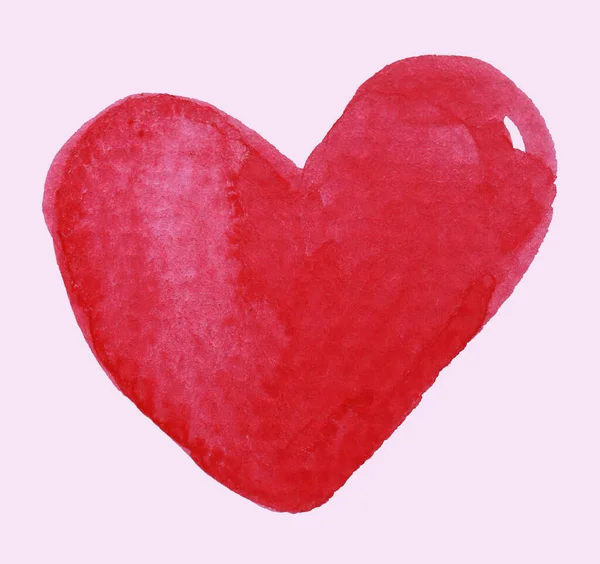 Zökkenőmentes Kézzel Festett Akvarell Piros Szív Minta Háttér Kiváló Minőségű — Stock Fotó