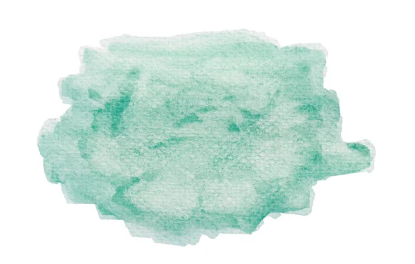 Kék Zöld Akvarell Absztrakt Kézfestmény Spot Háttér Másolás Tér — Stock Fotó