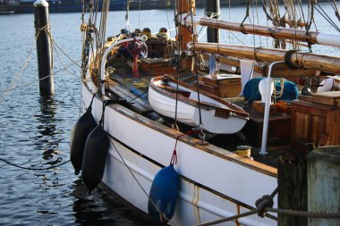 Flensburg fiyort limanı Ocak ayında, Almanya 'nın kuzeyindeki bir şehir.. 