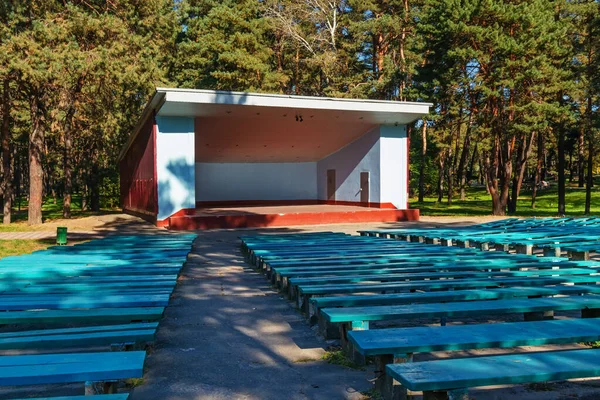 Open air theater in the city park Horishni plavni city, Ukraine