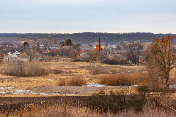 stock image Landscape countryside in Ukraine in autumn or winter day