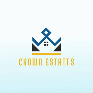 Crown emlak vektör logosu