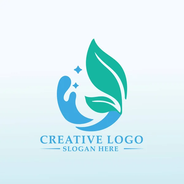 Miljövänlig Enkel Modern Självbetjäning Logotyp — Stock vektor