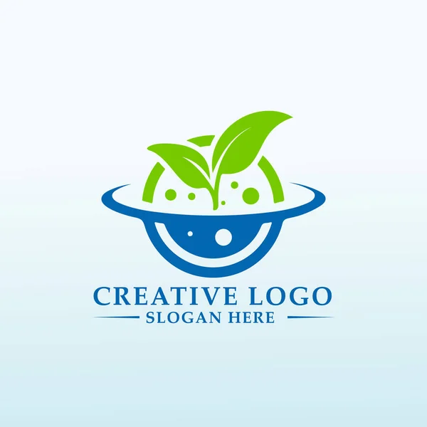 Crop Space Division Space Design Logotipo —  Vetores de Stock