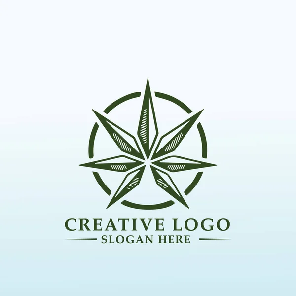 Logotipo Empresa Distribuição Indústria Cannabis —  Vetores de Stock