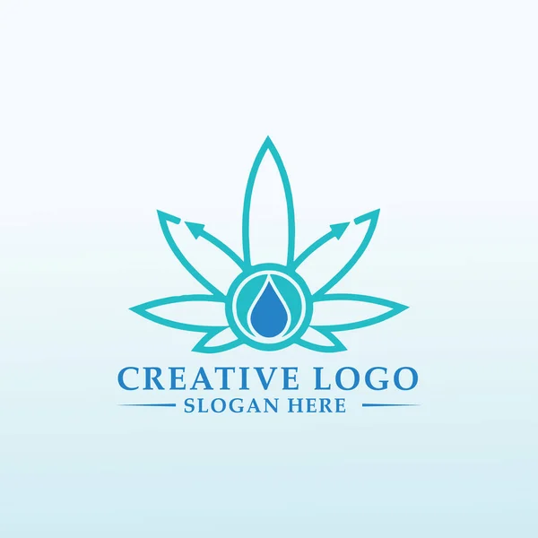 大麻業界の流通会社のロゴ — ストックベクタ