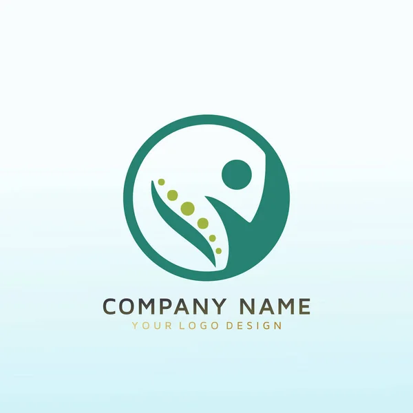 Estilo Vida Design Logotipo Vetor Saúde —  Vetores de Stock