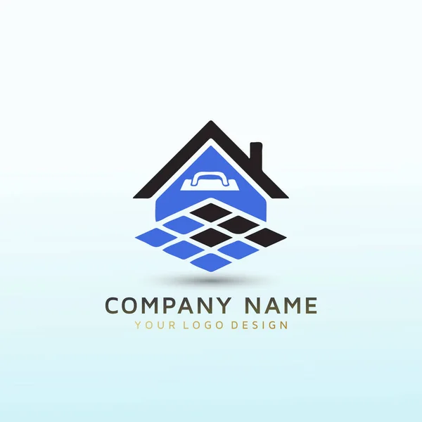 Marka Döşeme Şirketi Için Özel Bir Logo Tasarla — Stok Vektör