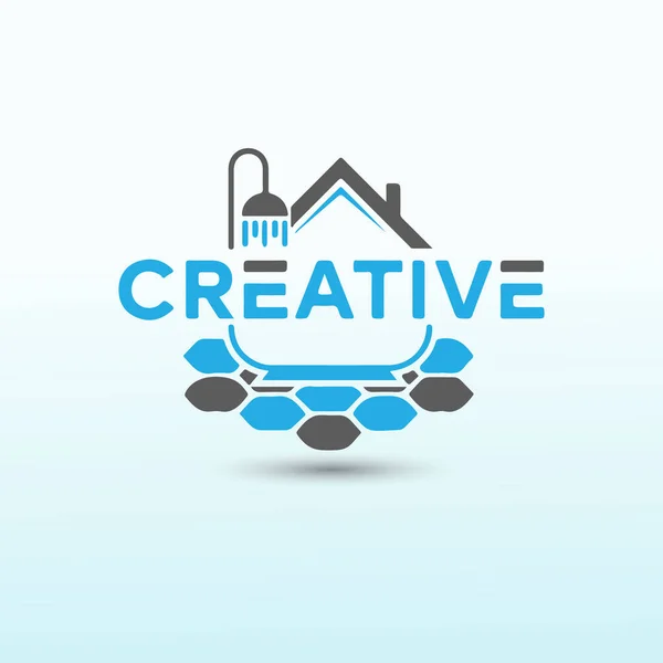 Progettare Logo Personalizzato Una Società Pavimentazione Branding — Vettoriale Stock