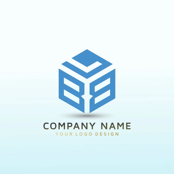 Corredor Carga Rucking Empresa Letra Bbl Logo — Vector de stock
