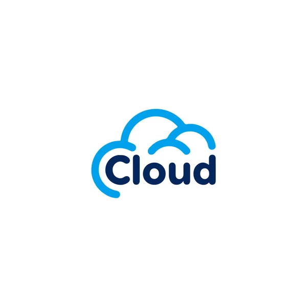 Cloud Logo Mobile App Development Company — Stock Vector
