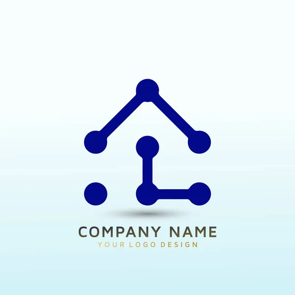 Navrhnout Logo Pro Tvůrce Domů — Stockový vektor