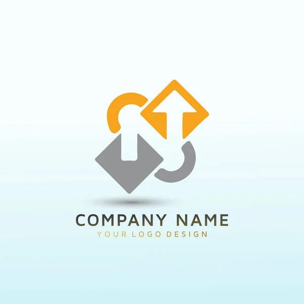 Logo Tech Moderne Propre — Image vectorielle