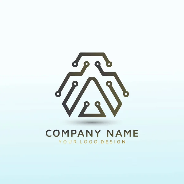 Разработка Логотипа Предприятия — стоковый вектор