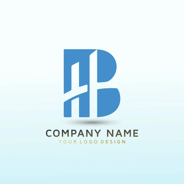 Unieke Clean Logo Design Brug Letter — Stockvector