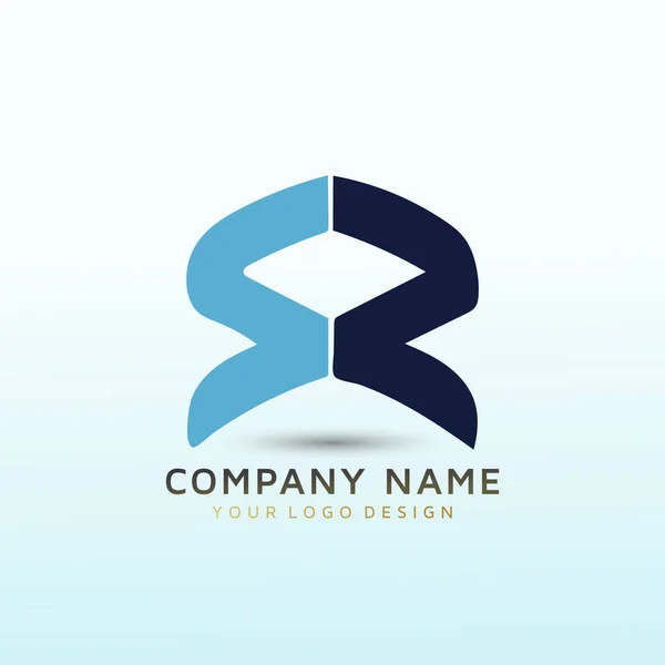 Tecnologia Costruzione Lettera Logo Design — Vettoriale Stock