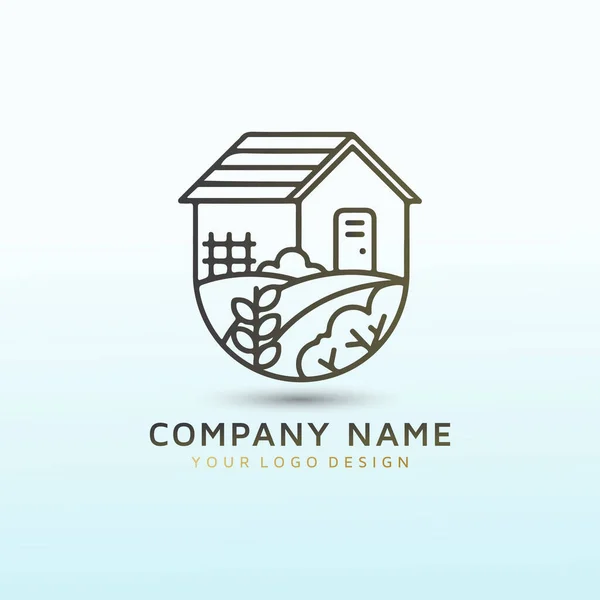 Fazenda Orgânica Inovadora Precisa Logotipo —  Vetores de Stock