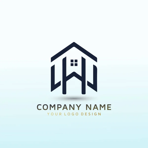 Logotipo Empresa Investimento Imobiliário Wah — Vetor de Stock