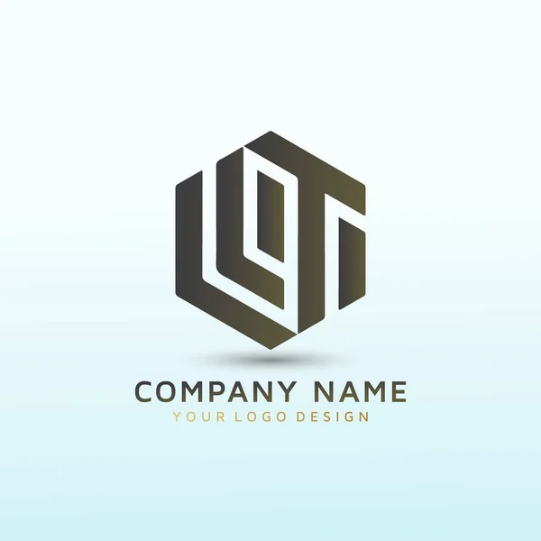 Llt Agência Viagens Vetor Logotipo Design — Vetor de Stock