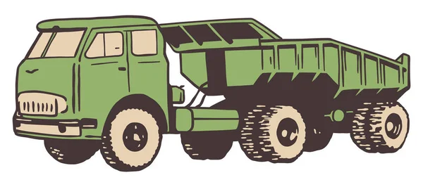 Camion Construction Illustration Dessinée Main — Image vectorielle