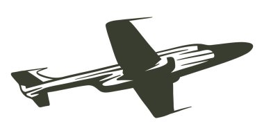 Eski bir jet savaşçısı - elle çizilmiş bir resim