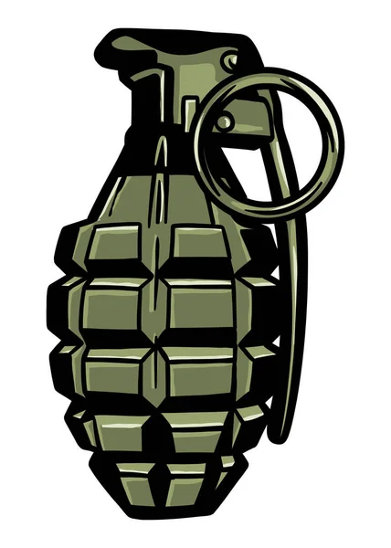 ヴィンテージ軍用手榴弾 ベクトル図 — ストックベクタ