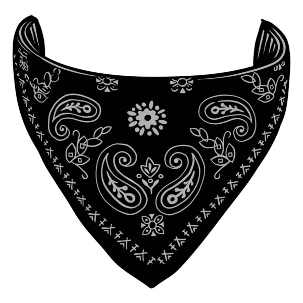 Driehoek Bandana Masker Vector Illustratie — Stockvector