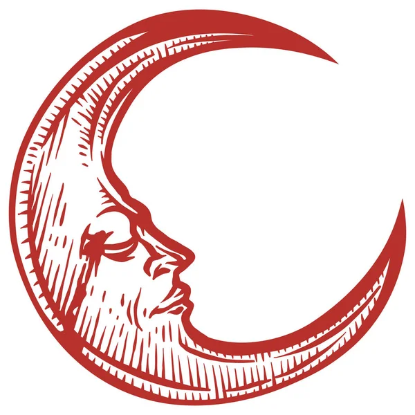 Винтажный Стиль Ручной Работы Луне — стоковый вектор