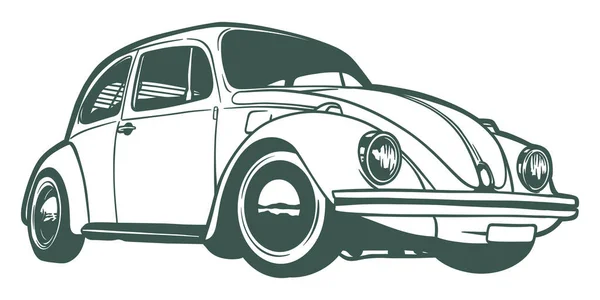 Autocad drawing Volkswagen Beetle cabriolet dwg
