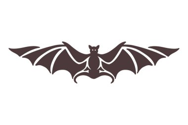 Siyah yarasa silueti veya sembol