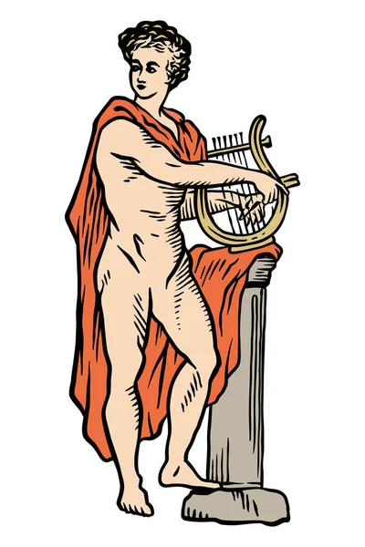 Mythology Idols Apollo Vector Illustration — Stock Vector