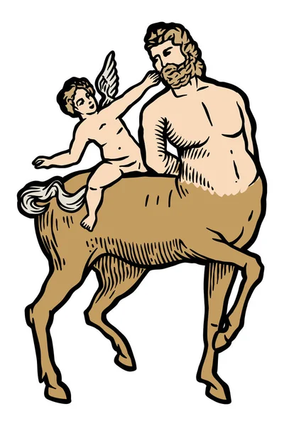 Mitologia Idoli Centauro Illustrazione Vettoriale — Vettoriale Stock