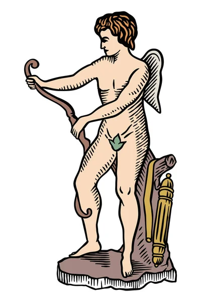 Mitologi Idola Cupid Vektor Ilustrasi - Stok Vektor