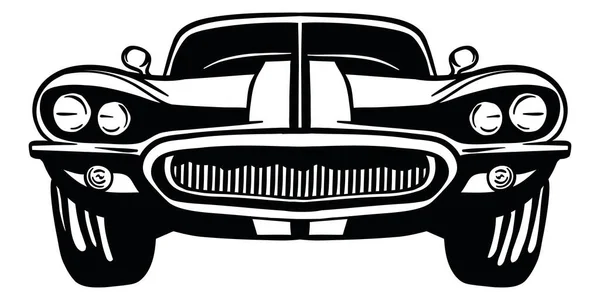 Αμερικανική Μυϊκή Αυτοκίνητο Γραμμή Τέχνη Διάνυσμα Εικονογράφηση Out Line — Διανυσματικό Αρχείο