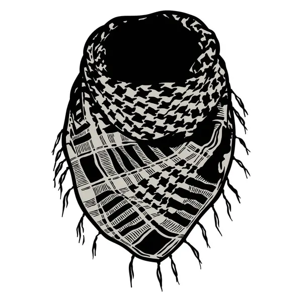 Filistin Keffiyeh eşarp çizimi