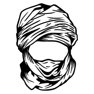 Tuareg ya da Berber başörtüsü.