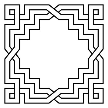 Geometrik süs - grafik tasarım - düzenlenebilir vuruş
