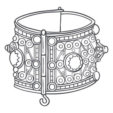 Menteşeli bilezik Cezayir berberi mücevheri.