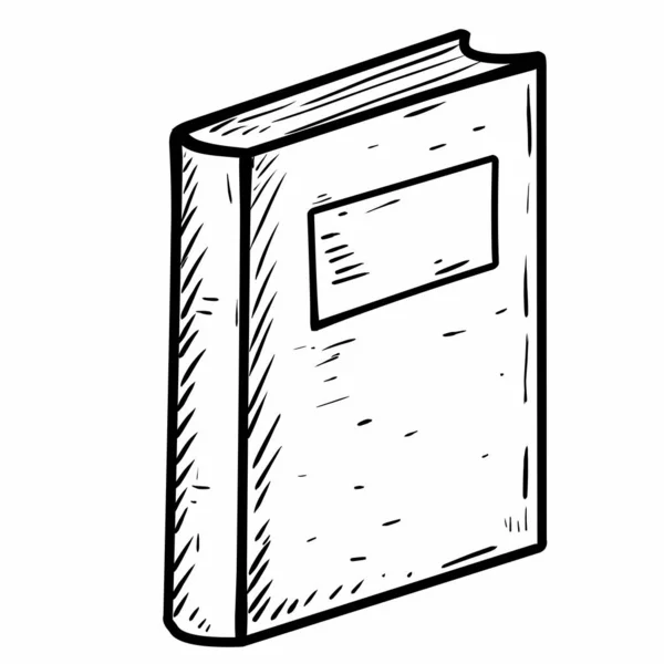 Bosquejo Libro Doodle Libro Aislado — Archivo Imágenes Vectoriales