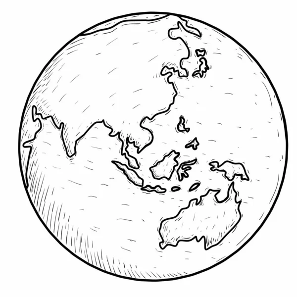 World Map Moon — Stock Vector